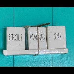 Rae Dunn pencils, markers, pens organizer